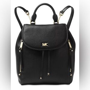 Michael Kors Womens Evie Backpack Handbag Black (BLACK)